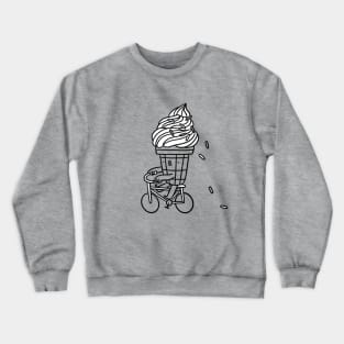 Ice cream riding a bicycle Crewneck Sweatshirt